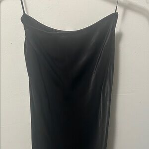 Black Satin Slip skirt XS NWOT Never worn